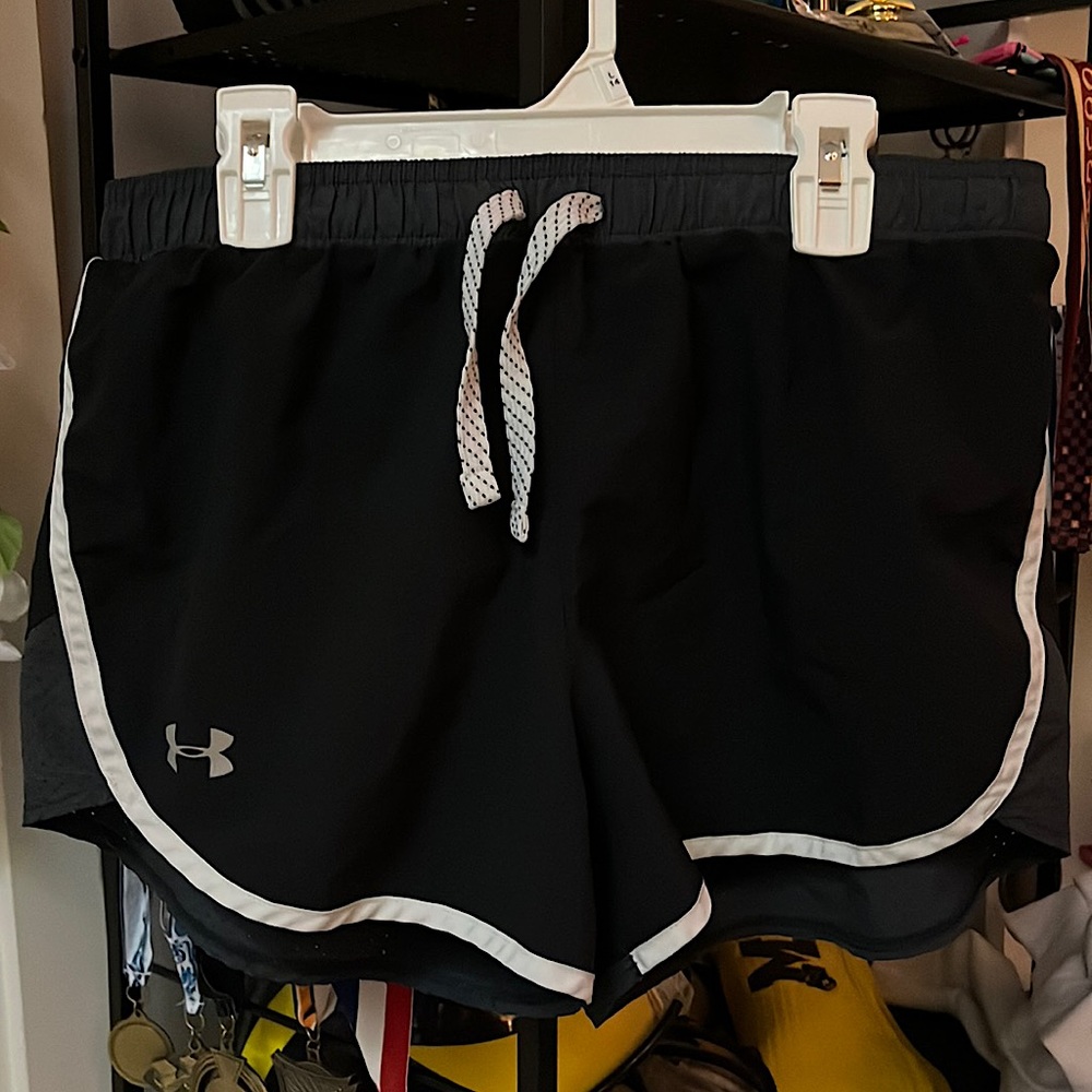 Under Armour Black/Gray Athletic Shorts